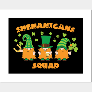 Shenanigans Squad Gnomies Patrick's Day Posters and Art